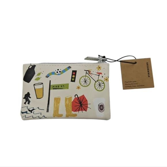Starbucks Seattle Card Pouch Key Ring New - Picture 2 of 6
